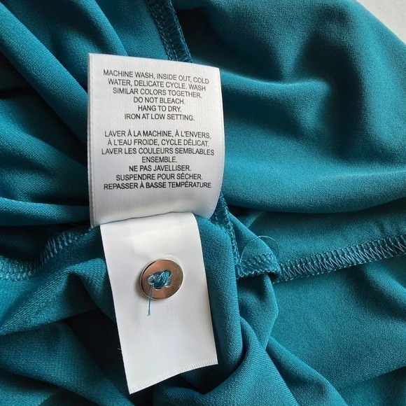 NWT Penningtons Women's Teal Blue Sleeveless Button Front Shirtdress 2X - Picture 11 of 15